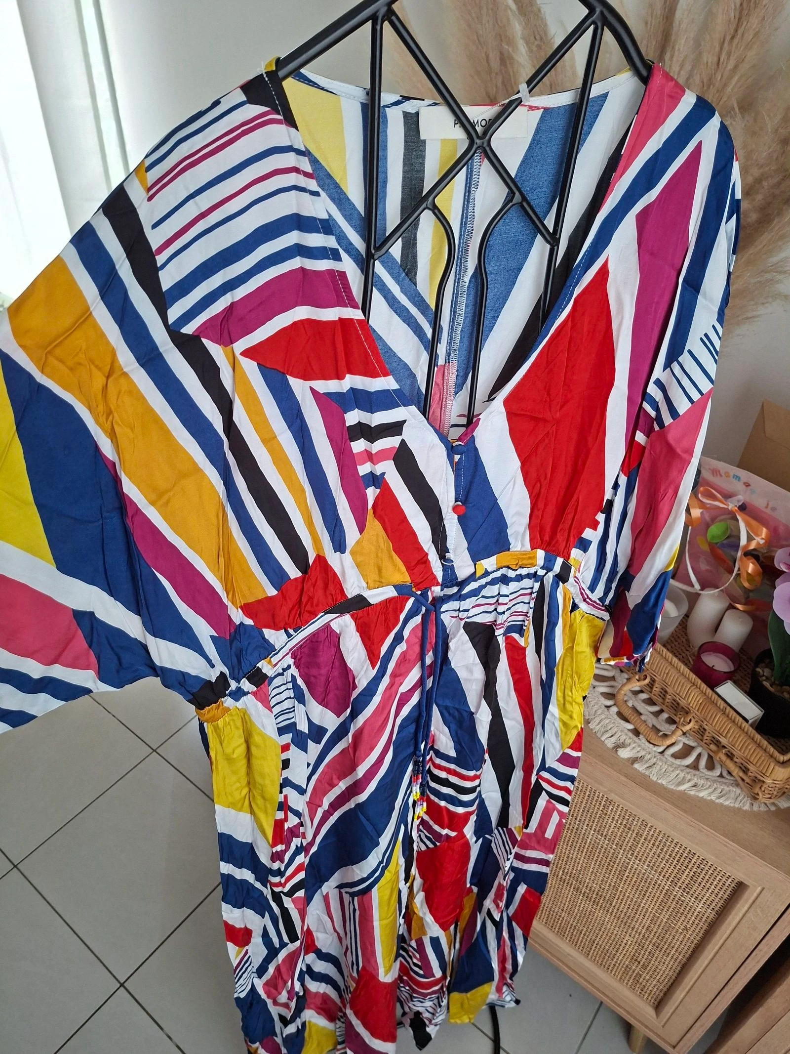 Robe cetim colorida Promod t38 – photo 2